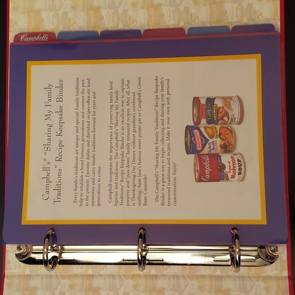 Campbell's Soup Recipe Keepsake Binder - Picture 4 of 12